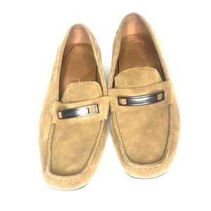 Calvin Klein Mens Tan Suede Size 11.5  Shoes